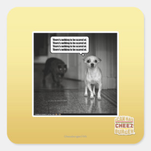 Es gibt nichts, wovor man sich fürchten müsste quadratischer aufkleber