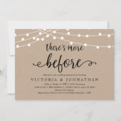 Es gibt noch mehr, rustikales Probe Dinner Einladung (Vorderseite)