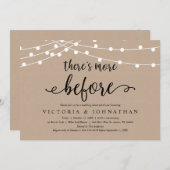 Es gibt noch mehr, rustikales Probe Dinner Einladung (Vorne/Hinten)