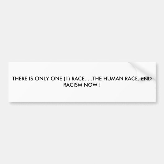 ES GIBT NUR EIN (1) RENNEN ..... DIE MENSCHLICHE AUTOAUFKLEBER (Vorne)