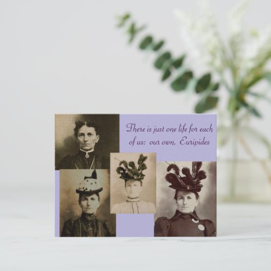 Es gibt nur ein Leben für jeden von uns: Postkarte (Stehend Vorderseite)