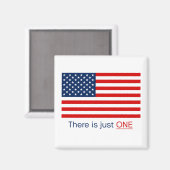 Es gibt nur eine amerikanische Flagge. Magnet (Vorderseite/Rückseite)