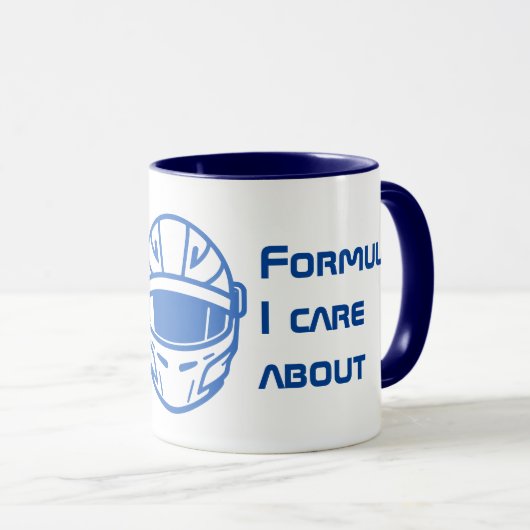 Es gibt nur eine Formel-I-Frage Tasse (VorderseiteRechts)