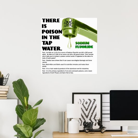 ES GIBT POISON IM GESTOCHEN WASSER! Poster (Heimbüro)