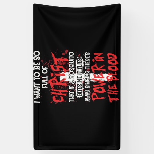 Es gibt Power im Blut Religious Christlich Banner (Vertikal)