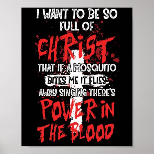 Es gibt Power im Blut Religious Christlich Poster (Vorne)