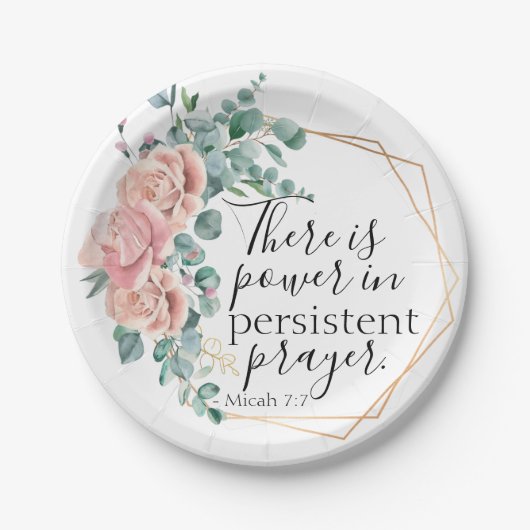 Es gibt Power im Gebet Pappteller (Vorderseite)