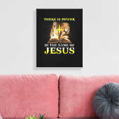 Es gibt Power im Namen Jesu Löwen Christlich Leinwanddruck (Insitu (Wohnzimmer))