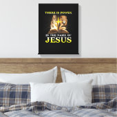 Es gibt Power im Namen Jesu Löwen Christlich Leinwanddruck (Insitu (Schlafzimmer))