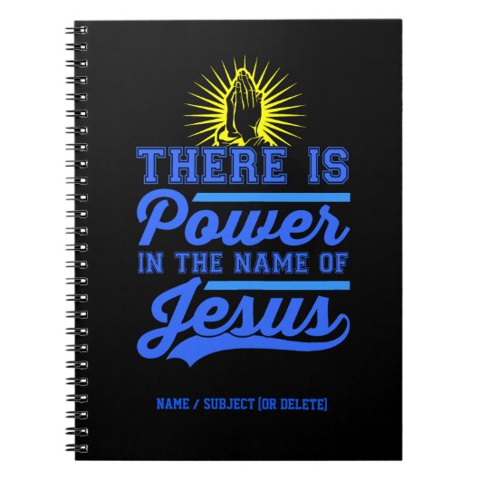 Es gibt Power im Namen Jesu Notizblock (Vorderseite)