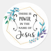 Es gibt Power im Namen Jesu Runder Aufkleber (Vorderseite)