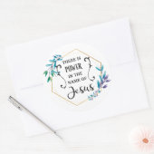 Es gibt Power im Namen Jesu Runder Aufkleber (Umschlag)