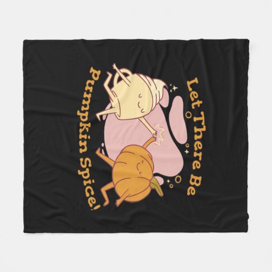 Es gibt Pumpkin Gewürz Herbst Es ist Herbst Y'all Fleecedecke (Vorderseite (Horizontal))