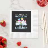 Es gibt Schneeplätze wie die Weihnachtsbühne Serviette (Beispiel)