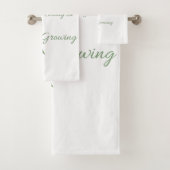 Es gibt Schönheit im Wachsen weicher Blüte Badhandtuch Set (Insitu)