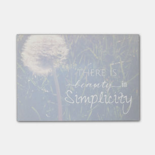 Es gibt Schönheit in der Einfachheit Post-it Klebezettel