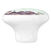 Es gibt Schönheit rund um Schmetterlinge und Rose Keramikknauf (Seitenansicht)