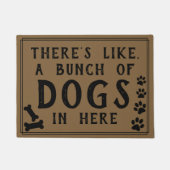 Es gibt so eine Menge Hunde hier, der lustige Hund Fußmatte (Vorderseite)