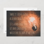 Es gibt so etwas wie eine schlechte Idee Postkarte (Vorne/Hinten)