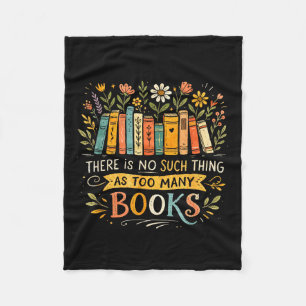 Es gibt so etwas wie zu viele Bücher Buchwurm Fleecedecke