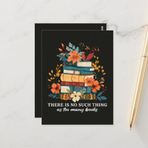 Es gibt so etwas wie zu viele Bücher nicht Postkarte