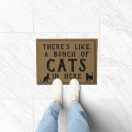 Es gibt so viele Katzen hier drin | Funny Cat Fußmatte