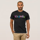 "Es gibt." Spielend Mixed-Texture Slang-Typografie T-Shirt (Vorne ganz)