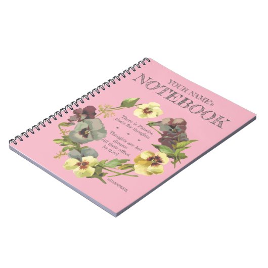 "Es gibt Stiefmütterchen, das ist für..." Personal Notizblock (Linke Seite)