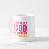 Es gibt vermutlich keinen Gott Kaffeetasse (Vorderseite Links)
