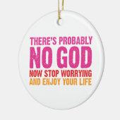 Es gibt vermutlich keinen Gott Keramikornament (Links)