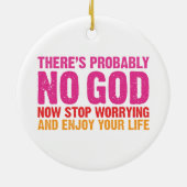 Es gibt vermutlich keinen Gott Keramikornament (Hinten)
