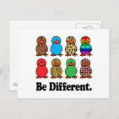 Es gibt verschiedene Enten Postkarte (Vorne/Hinten)