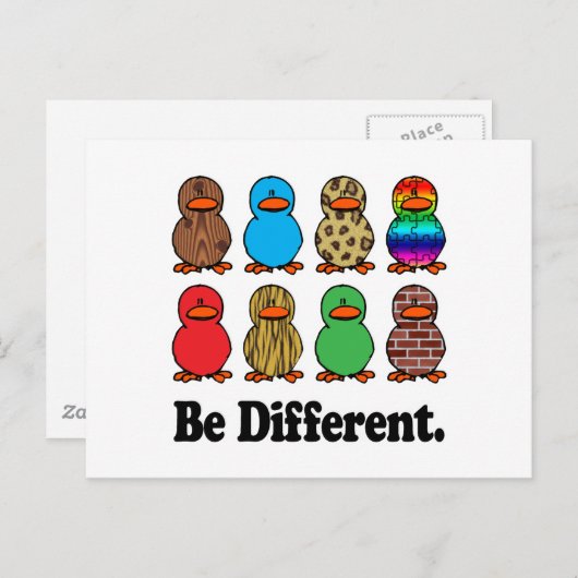 Es gibt verschiedene Enten Postkarte (Vorne/Hinten)