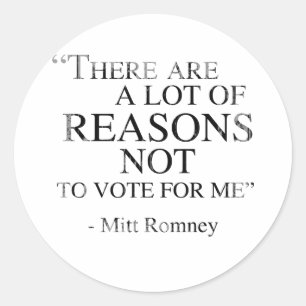 Es gibt viele Gründe, nicht für mich Fade zu stimm Runder Aufkleber