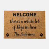 Es gibt viele Hunde Willkommen Funny Dog Fußmatte (Vorderseite)