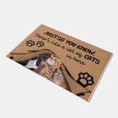 Es gibt viele Katzen hier drin, Innenmatte Fußmatte (Schrägansicht)