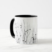 Es gibt Vögel in den Bäumen Tasse (Vorderseite Links)
