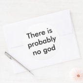 Es gibt wahrscheinlich keinen Gott Runder Aufkleber (Umschlag)