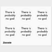 Es gibt wahrscheinlich keinen Gott Runder Aufkleber (Blatt)