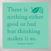 Es gibt weder ein gutes Shakespeare-Zitat Poster (Vorne)