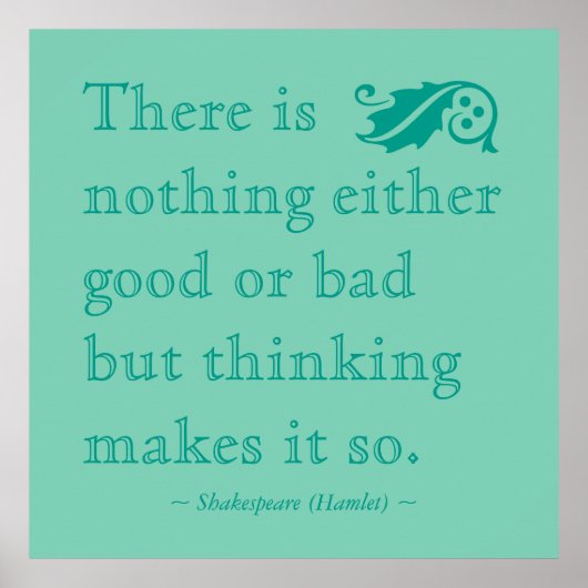 Es gibt weder ein gutes Shakespeare-Zitat Poster (Vorne)