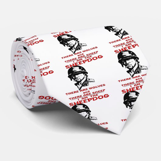Es gibt Wölfe da sind Schafe, ich bin der Schafhun Krawatte (Gerollt)