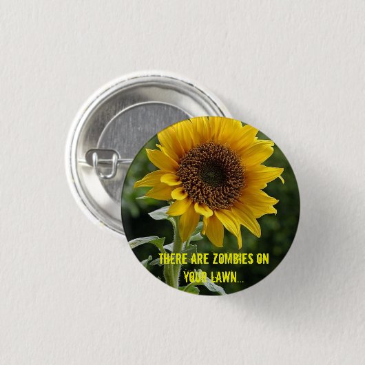 Es gibt Zombies. - Rund Button (Vorne & Hinten)