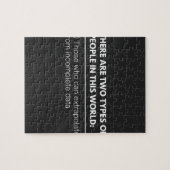 Es gibt zwei Arten von Menschen auf dieser Welt: Puzzle (Horizontal)