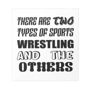 Es gibt zwei Sportarten Wrestling und andere Notizblock