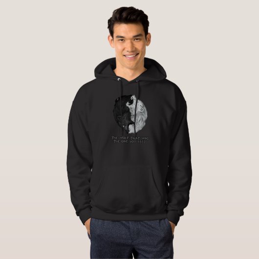 Es gibt zwei Wölfe im Wolf, die den einen gewinnen Hoodie (Vorne ganz)
