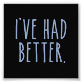 Es ging mir besser fotodruck (Vorne)