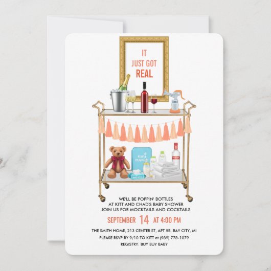 Es Got nur eine echte Baby Dusche Einladung. Einladung (Vorderseite)