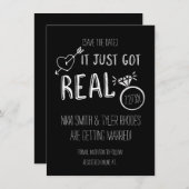 ES GOT NUR EINE REAL Save the Date Verlobung-Karte (Vorne/Hinten)