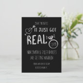 ES GOT NUR EINE REAL Save the Date Verlobung-Karte (Stehend Vorderseite)